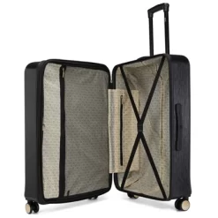 Badgley Mischka Diamond Expandable Hardside Checked 3pc Luggage Set