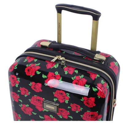 Betsey Johnson Expandable Hardside Medium Checked Spinner Suitcase 3 Betsey Johnson Expandable Hardside Medium Checked Spinner Suitcase - Image 3