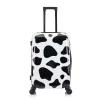 InUSA PRINTS Lightweight Hardside Medium Checked Spinner Suitcase - Cow