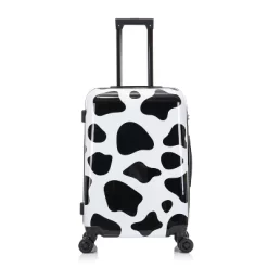 InUSA PRINTS Lightweight Hardside Medium Checked Spinner Suitcase - Cow