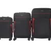 Jane Soft Shell Lightweight Expandable 360 Dual Spinning Wheels Combo Lock 28", 24", 20" 3 Piece Luggage Set