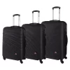 InUSA Royal 3pc Lightweight Hardside Checked Spinner Luggage Set