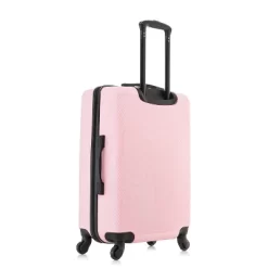 DUKAP Discovery Lightweight Hardside Large Checked Spinner Suitcase - Pink -All Pack Shop GUEST af2840c2 8484 4a0b bf50 644ff22b3112
