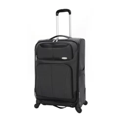 Skyline Softside Medium Checked Spinner Suitcase - Gray