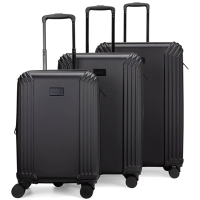 Badgley Mischka Evalyn 3pc Hardside Checked Expandable Spinner Luggage Set 4 Badgley Mischka Evalyn 3pc Hardside Checked Expandable Spinner Luggage Set - Image 4