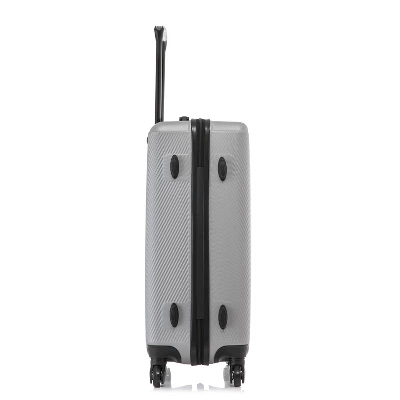 DUKAP Discovery Lightweight Hardside Large Checked Spinner Suitcase - Silver 4 DUKAP Discovery Lightweight Hardside Large Checked Spinner Suitcase - Silver - Image 4