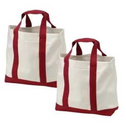 Chic And Practical Port Authority Ideal Twill Two-Tone Shopping Tote Bag - Durable Twill Large CapacityLarge Capacity -All Pack Shop GUEST be691a9b 8403 4ff4 8027 cbb0188211bd