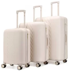 Badgley Mischka Diamond Expandable Hardside Checked 3pc Luggage Set -All Pack Shop GUEST bf015717 5e87 437d a37a b5383ab04323
