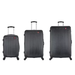 DUKAP Intely Smart 3pc Hardside Checked Luggage Set With Integrated Weight Scale And USB Port