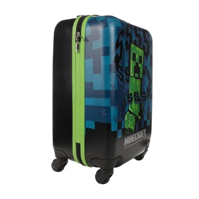 Minecraft Creeper Kids' Hardside Carry On Suitcase - Black 2 Minecraft Creeper Kids' Hardside Carry On Suitcase - Black - Image 2