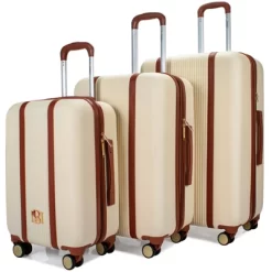 Badgley Mischka Mia Expandable Hardside Checked 3pc Luggage Set -All Pack Shop GUEST c72b575f 76c9 40dd add3 8226adffef88