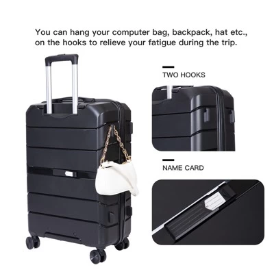 3 PCS Hardshell Luggage Set, ABS Lightweight Spinner Suitcase With TSA Lock (20/24/28)-ModernLuxe 5 3 PCS Hardshell Luggage Set, ABS Lightweight Spinner Suitcase With TSA Lock (20/24/28)-ModernLuxe - Image 5