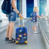 Costway 2PC Kids Carry On Luggage Set 12'' Backpack & 18'' Rolling Suitcase For Travel