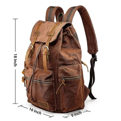 Gearonic Outdoor Sport Vintage Canvas Military Backpack 2 Gearonic Outdoor Sport Vintage Canvas Military Backpack - Image 2