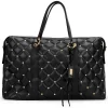 Badgley Mischka Quilted Travel Weekender Bag - Black