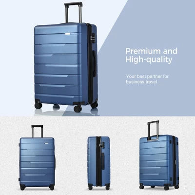 3 PCS Expanable Luggage Set,ABS Hardshell Spinner Wheel Suitcase With TSA Lock (20+24/20+28)-ModernLuxe 3 3 PCS Expanable Luggage Set,ABS Hardshell Spinner Wheel Suitcase With TSA Lock (20+24/20+28)-ModernLuxe - Image 3