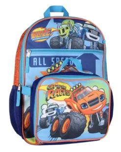 Blaze And The Monster Machines Backpack Set Lunch Box Pencil Case Key Chain Multicoloured
