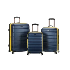 Rockland Melbourne 3pc ABS Hardside Carry On Spinner Luggage Set -All Pack Shop GUEST db411024 8a2b 4c05 b5d3 3ee46aa004b3