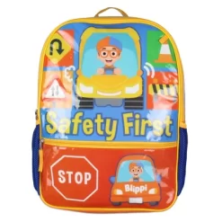Blippi Backpack Safety First Kids School Travel Backpack 5 Pc Set With Lunch Box Multicoloured