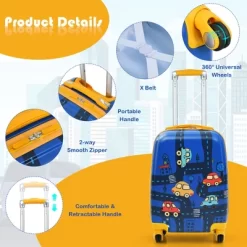 Costway 2PC Kids Carry On Luggage Set 12'' Backpack & 18'' Rolling Suitcase For Travel 14 Costway 2PC Kids Carry On Luggage Set 12'' Backpack & 18'' Rolling Suitcase For Travel -All Pack Shop GUEST df324582 d3a6 47b0 a767 901ed4ca85b2