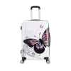 InUSA Lightweight Hardside Medium Checked Spinner Suitcase - Butterfly
