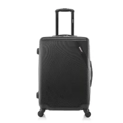 DUKAP Discovery Lightweight Hardside Medium Checked Spinner Suitcase