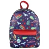 National Lampoon's Christmas Vacation Allover Pattern Faux Leather Mini Backpack Blue