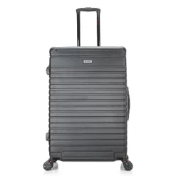 InUSA Deep Lightweight Hardside Large Checked Spinner Suitcase