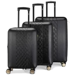 Badgley Mischka Diamond Expandable Hardside Checked 3pc Luggage Set -All Pack Shop GUEST f1c70be8 e7e4 4ff0 bb31 5ea17be5559b