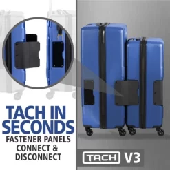 TACH V3 Connectable 2 Piece Hardside 20 Inch Carry On And 28 Inch Checked Suitcase Suitcase Luggage Set With Spinner Wheels, Midnight Blue -All Pack Shop GUEST f1cdfe65 61e9 49e3 80e4 66389f0b8e45