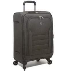 Dejuno Noir Lightweight 3-Piece Spinner Luggage Set With Laptop Pocket