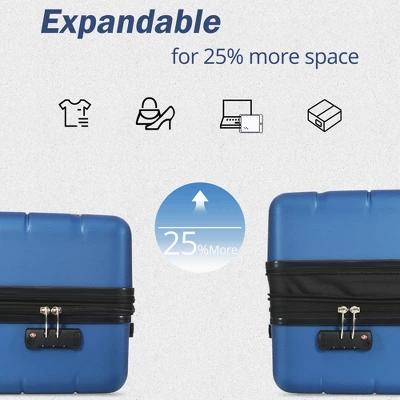 3 PCS Expanable Luggage Set,ABS Hardshell Spinner Wheel Suitcase With TSA Lock (20+24/20+28)-ModernLuxe 7 3 PCS Expanable Luggage Set,ABS Hardshell Spinner Wheel Suitcase With TSA Lock (20+24/20+28)-ModernLuxe - Image 7