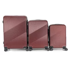 Mirage Luggage Aida ABS Hard Shell Lightweight 360 Dual Spinning Wheels Combo Lock 28" 24", 20" 3 Piece Luggage Set -All Pack Shop GUEST f45e8c66 dd14 4f22 8ea6 93e01e75f7a3