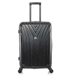 InUSA Vasty Lightweight Hardside Medium Checked Spinner Suitcase